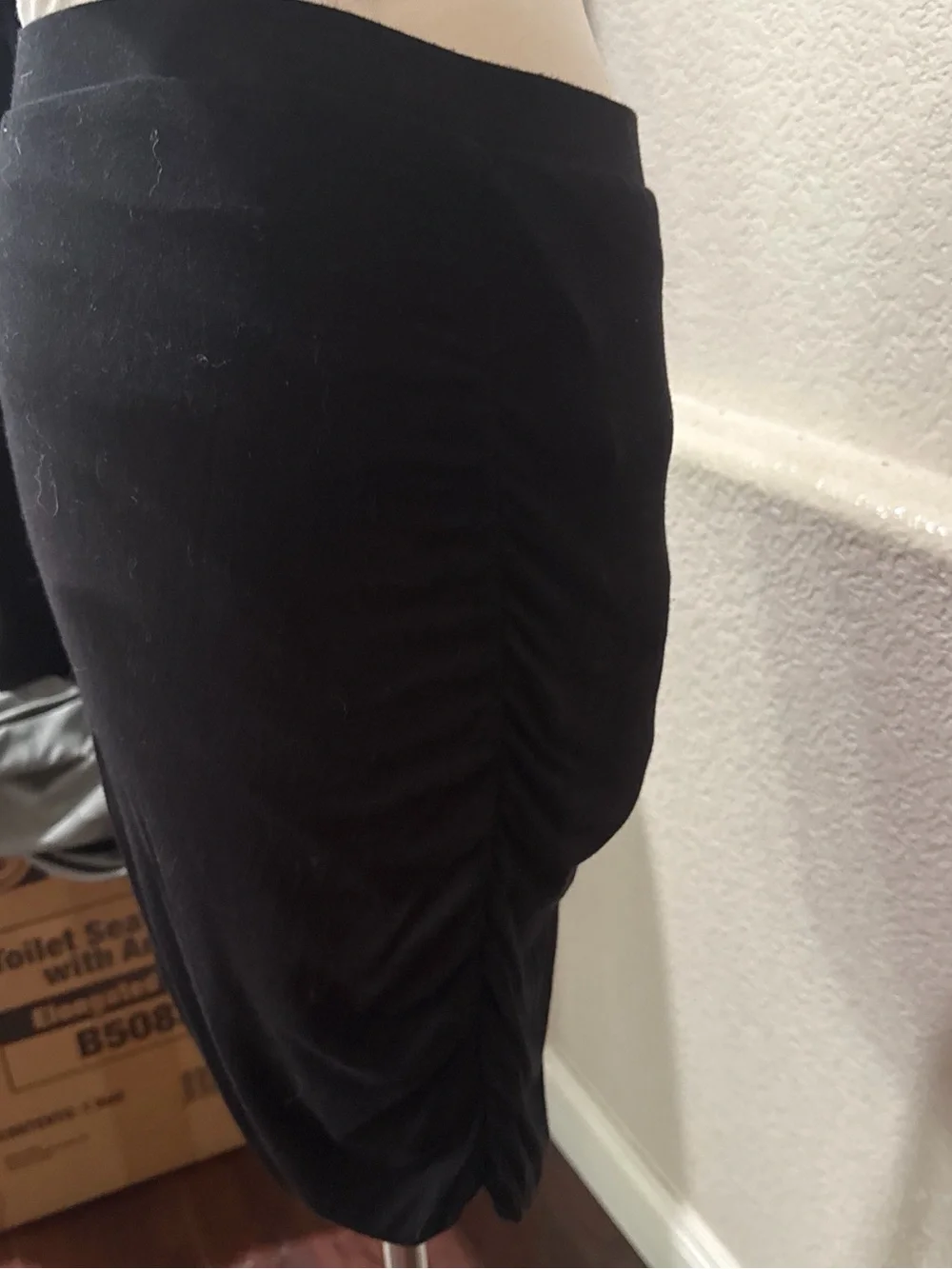 Guess Black Pencil Skirt with Side Stud Detail